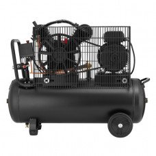 Компресор 50 л, 3 кВт, 220 В, 10 атм, 500 л/хв, 2 циліндра INTERTOOL PT-0016
