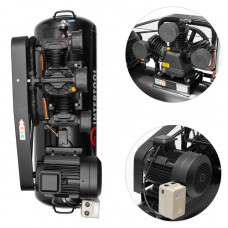 Компресор 200 л, 10 HP, 7,5 кВт, 380 В, 8 атм, 1050 л/хв. 3 циліндра INTERTOOL PT-0040