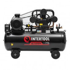 Компресор 200 л, 10 HP, 7,5 кВт, 380 В, 8 атм, 1050 л/хв. 3 циліндра INTERTOOL PT-0040