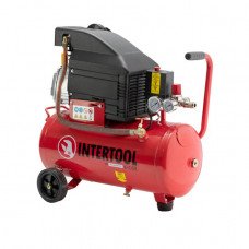 Компрессор 24 л, 2 HP, 1,5 кВт, 220 В, 8 атм, 206 л/мин INTERTOOL PT-0010 Компрессор 24 л, 2 HP, 1,5 кВт, 220 В, 8 атм, 206 л/мин INTERTOOL PT-0010