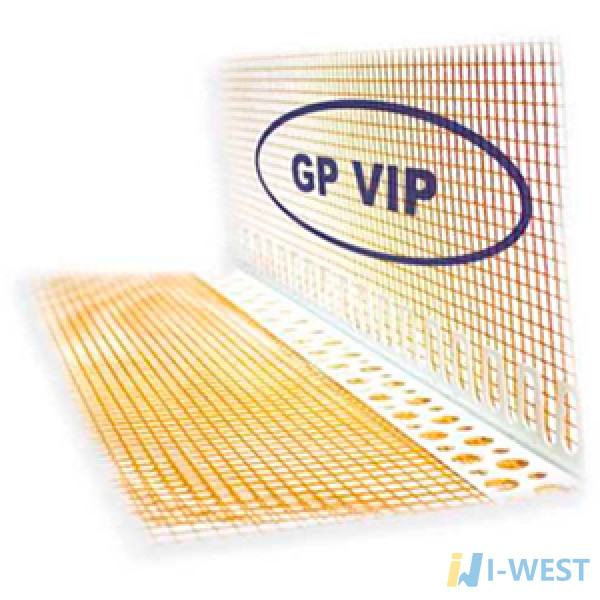 Кутник пластиковий VIP 3м, з сіткою 10*10см, 160г\м2 COFFE (шт.) Галич Профіль (ПВХ3,0С160)