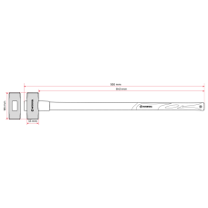 Молот 3000 г, ручка з фібергласу INTERTOOL HT-0243 Молот 3000 г, ручка з фібергласу INTERTOOL HT-0243