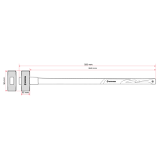 Молот 5000 г, ручка з фібергласу INTERTOOL HT-0245 Молот 5000 г, ручка з фібергласу INTERTOOL HT-0245
