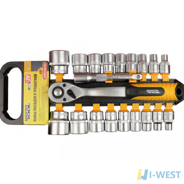 Набір насадок Mastertool 1/2" з тріскачкою (78-1220) MasterTool Набір насадок Mastertool 1/2" з тріскачкою (78-1220) MasterTool
