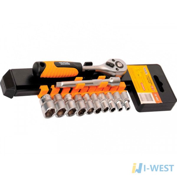 Набір насадок Mastertool 1/4" з тріскачкою (78-1412) MasterTool