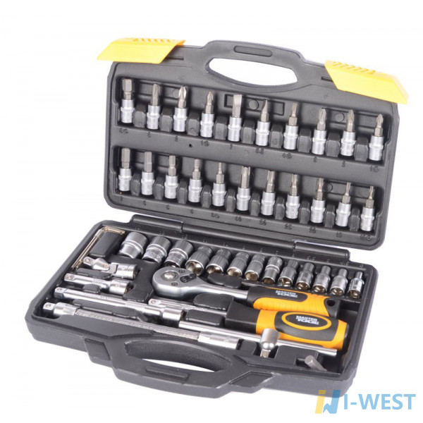 Набір ключів і насадок торцевих 1/4" 47шт Mastertool (78-2047) MasterTool Набір ключів і насадок торцевих 1/4" 47шт Mastertool (78-2047) MasterTool