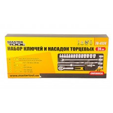 Набор ключей и насадок торцевых MasterTool (78-4124) Набор ключей и насадок торцевых MasterTool (78-4124)