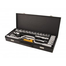 Набір насадок торцевих Mastertool CrV 1/2" з тріскачкою 24 предмета (78-4125) MasterTool