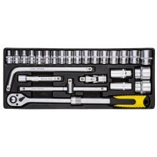 Набір ключів і насадок торцевих CV 1/2" 26 шт MasterTool (78-4126)