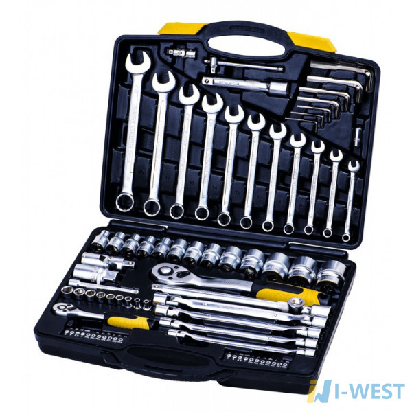 Набір ключів і насадок торцевих CV 1/4" і 1/2" 77 штук MasterTool (78-5077)