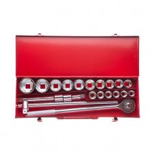 Набір інструментів 3/4", 20 од. (гол. 19-50 мм) металевий кейс INTERTOOL ET-6024