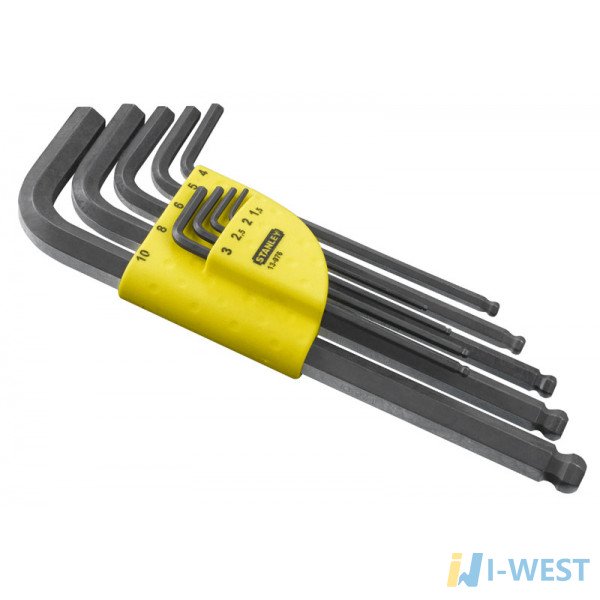 Набір ключів шестигранних Stanley Expert подовжених з кулькою 1.5-10 мм (1-13-976) STANLEY Набір ключів шестигранних Stanley Expert подовжених з кулькою 1.5-10 мм (1-13-976) STANLEY