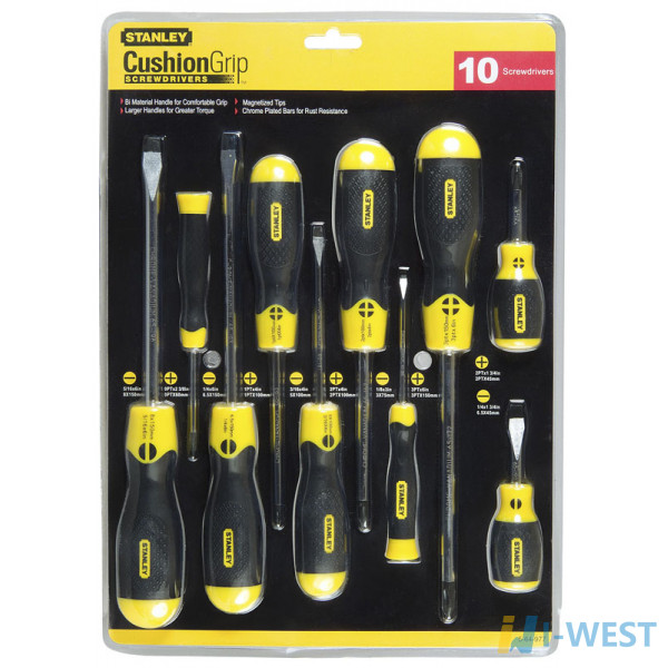 Набор отверток Stanley Cushion Grip 10 предметов (5-64-977) STANLEY