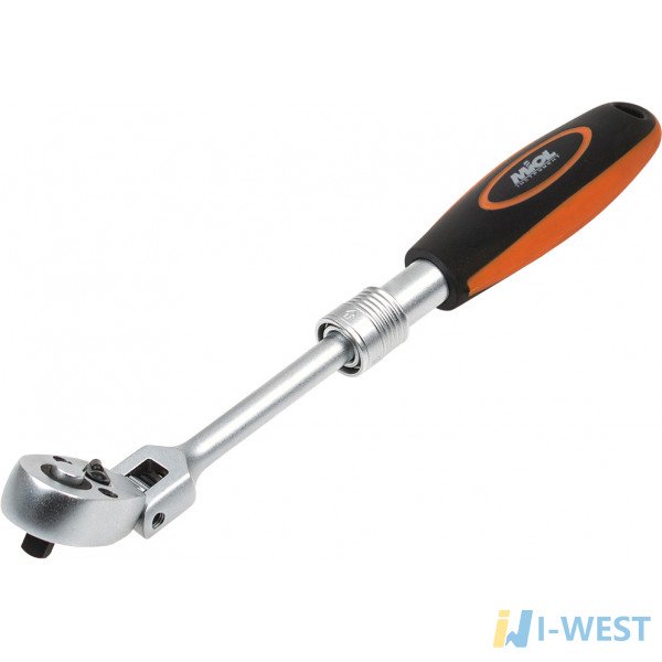 Ключ трещіточний з реверсом розсувний 1/4 "(72 зубця) MIOL (58-190)
