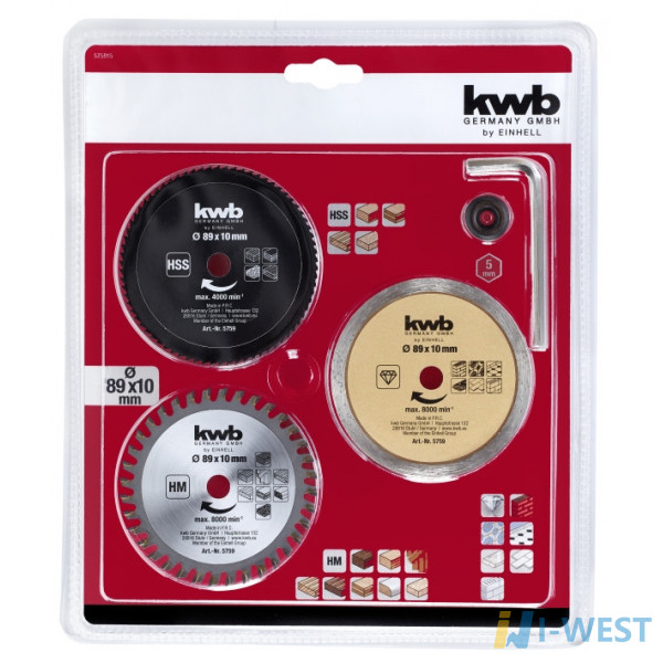 Набір дисків для роторайзера 3 шт. kwb Einhell (575915)
