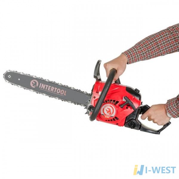 Мотопила ланцюгова, 2 кВт/2.7 HP, шина 45 см, ланцюг 3/8 INTERTOOL (DT-2211)