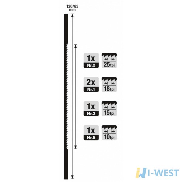 Комплект пилок к пилке-лобзику Einhell TC(TH)-SS 405 E 5 шт. KWB (316350 ) Комплект пилок к пилке-лобзику Einhell TC(TH)-SS 405 E 5 шт. KWB (316350 )