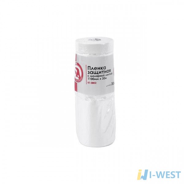 Пленка защитная с малярной лентой 1100 мм*30м INTERTOOL KT-0802 Пленка защитная с малярной лентой 1100 мм*30м INTERTOOL KT-0802