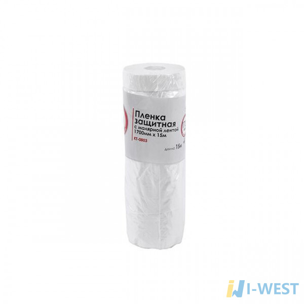 Пленка защитная с малярной лентой 1700 мм*15м INTERTOOL KT-0803 Пленка защитная с малярной лентой 1700 мм*15м INTERTOOL KT-0803