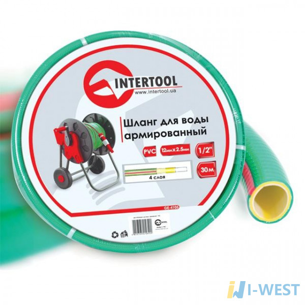 Шланг для води 4-х шаровий 1/2 INTERTOOL (GE-4105) Шланг для води 4-х шаровий 1/2 INTERTOOL (GE-4105)
