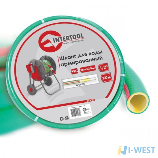 Шланг для воды 4-х слойный 1/2 INTERTOOL (GE-4107)