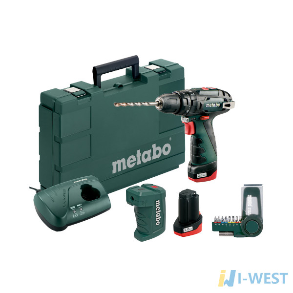 Акумуляторний шуруповерт Metabo PowerMaxx SB + PA + BitBox 9 (600385910) Акумуляторний шуруповерт Metabo PowerMaxx SB + PA + BitBox 9 (600385910)