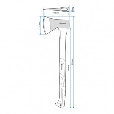 Топор 1000 г, ручка из фибергласса. INTERTOOL HT-0263 Топор 1000 г, ручка из фибергласса. INTERTOOL HT-0263