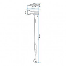 Колун 2200 г c ручкой из фибергласса INTERTOOL HT-0275 Колун 2200 г c ручкой из фибергласса INTERTOOL HT-0275