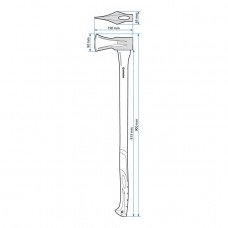 Колун 2200 г c ручкою з фібергласу INTERTOOL HT-0275 Колун 2200 г c ручкою з фібергласу INTERTOOL HT-0275