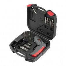 Отвертка аккумуляторная 3.6V, NiCd, поворотная рукоятка, кейс+насадки INTERTOOL DT-0302 Отвертка аккумуляторная 3.6V, NiCd, поворотная рукоятка, кейс+насадки INTERTOOL DT-0302