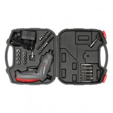 Викрутка акумуляторна 3.6 V, NiCd, поворотна рукоятка, кейс+насадки INTERTOOL DT-0302