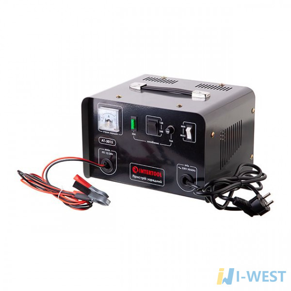 Устройство зарядное 230 В~50 Гц, 600 Вт, 12/24 В, 30 А, 20-400 Ач INTERTOOL AT-3015 Устройство зарядное 230 В~50 Гц, 600 Вт, 12/24 В, 30 А, 20-400 Ач INTERTOOL AT-3015
