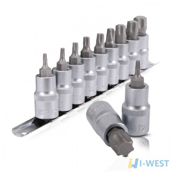Набір TORX на планці 1/2 INTERTOOL (HT-1849)