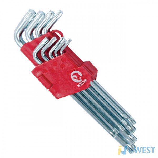 Набор Г-образных ключей TORX 9 шт, Т10-Т50, Cr-V, Big INTERTOOL HT-0608