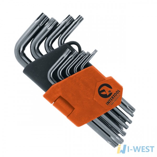 Набор Г-образных ключей TORX 9 шт., Т10-Т50, Cr-V, Small INTERTOOL HT-1821