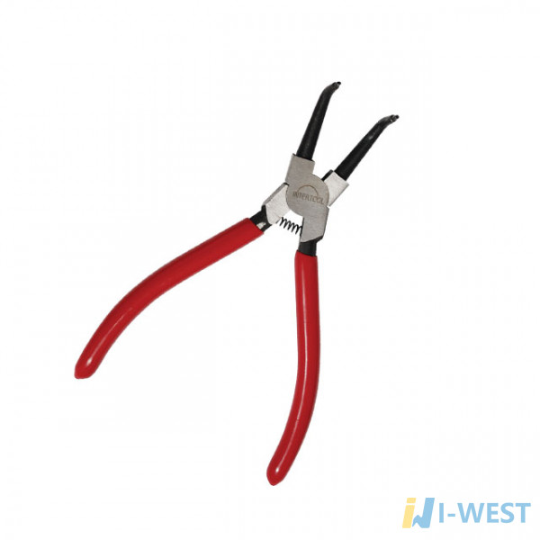 Щипцы для снятия стопорных колец изогнутые на сжим 180 мм INTERTOOL HT-7012 Щипцы для снятия стопорных колец изогнутые на сжим 180 мм INTERTOOL HT-7012