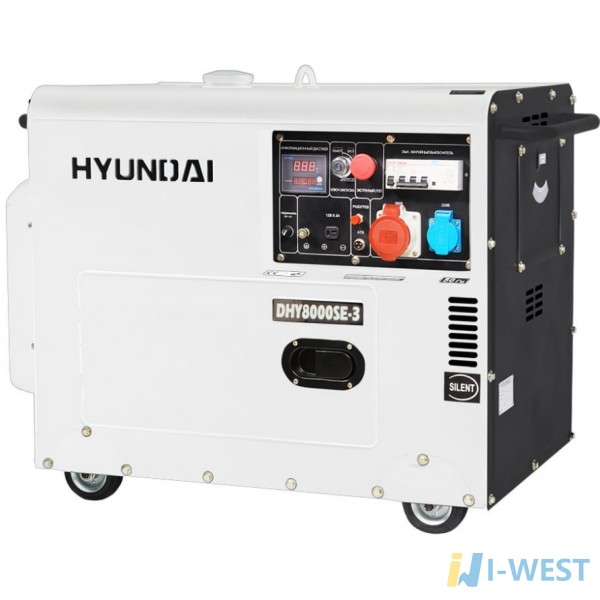 Дизельний генератор Hyundai DHY 6000 SE-3 + колеса HYUNDAI