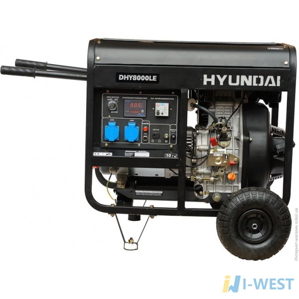 Дизельний генератор Hyundai DHY 8000 LE + колеса HYUNDAI Дизельний генератор Hyundai DHY 8000 LE + колеса HYUNDAI
