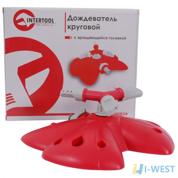 Дощуватель кругової з обертовою головкою на базі, PP, ABS INTERTOOL GE-0070