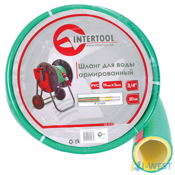 Шланг для води 4-х шаровий 1/2 INTERTOOL (GE-4101)