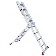 Драбина алюмінієва трансформер 4*4 сходинки, 4,7 м INTERTOOL LT-0029