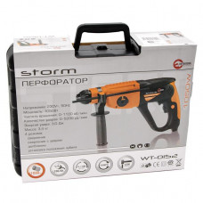 Перфоратор STORM SDS-plus 1050 Вт, 3-режиму, 0-1100 об/хв, пневмоудар 0-5200 уд/хв, кейс аксесуари INTERTOOL WT-0152