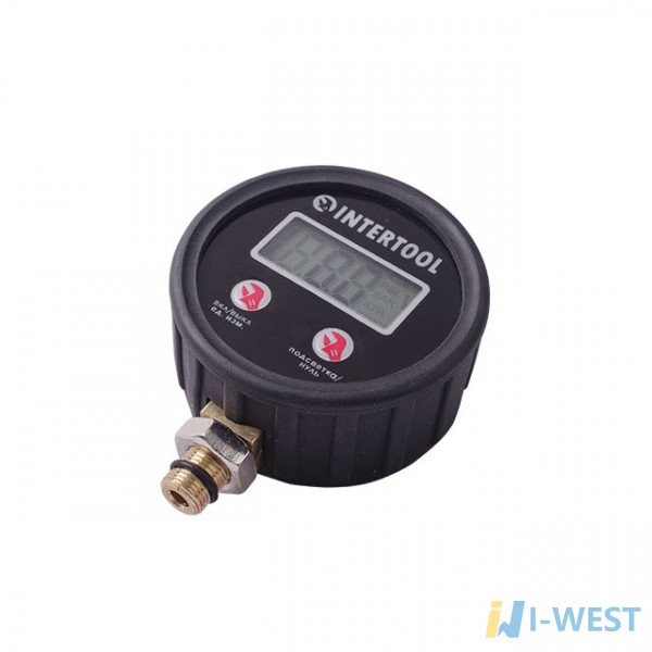Цифровой манометр к пистолету для подкачки INTERTOOL PT-0501 Цифровой манометр к пистолету для подкачки INTERTOOL PT-0501
