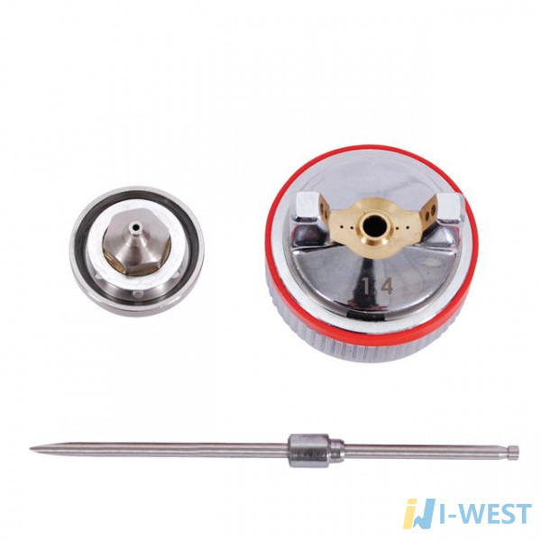 Комплект форсунок HVLP II 1,4 мм до пістолетів PT-0100, PT-0105 INTERTOOL PT-2114 Комплект форсунок HVLP II 1,4 мм до пістолетів PT-0100, PT-0105 INTERTOOL PT-2114
