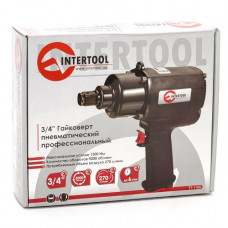 Гайковерт пневматический 3/4", 1300 Нм, профессиональный, 5000 об/мин. INTERTOOL PT-1105