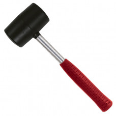 Киянка гумова 340 г, 55 мм, чорна гума, металевих сіт. ручка INTERTOOL HT-0229