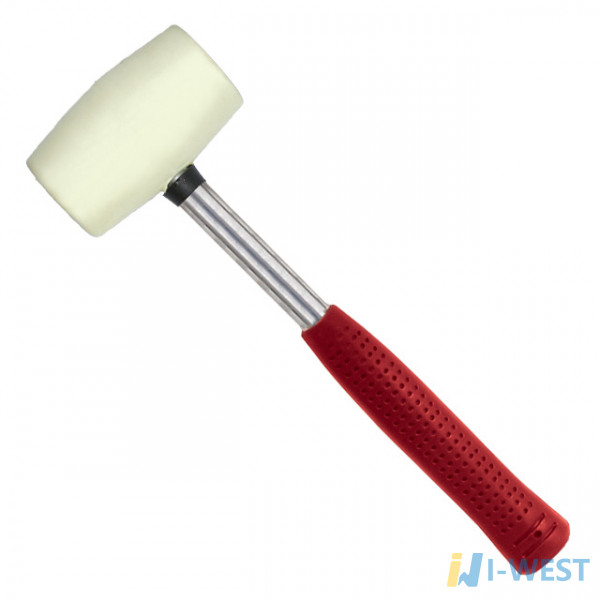 Киянка гумова 680 р. 80 мм, біла гума, металевих сіт. ручка INTERTOOL HT-0235 Киянка гумова 680 р. 80 мм, біла гума, металевих сіт. ручка INTERTOOL HT-0235