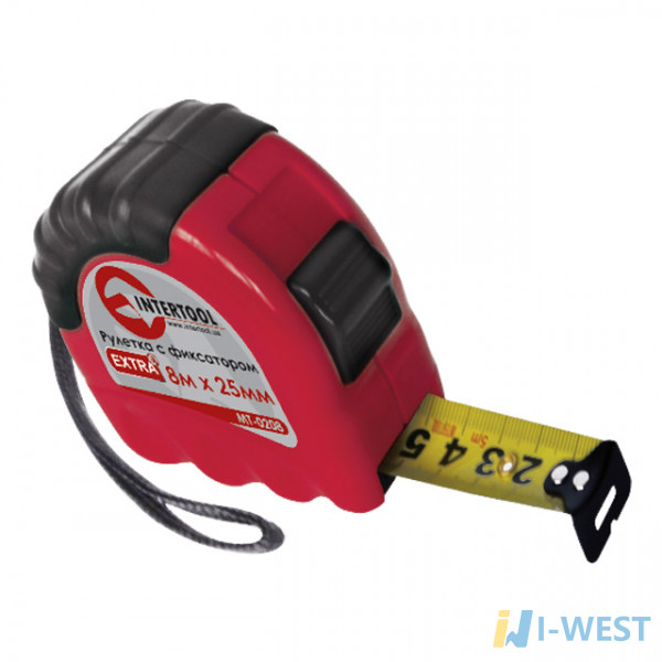 Рулетка з металевим полотном 5 м x 19 мм INTERTOOL (MT-0205) Рулетка з металевим полотном 5 м x 19 мм INTERTOOL (MT-0205)