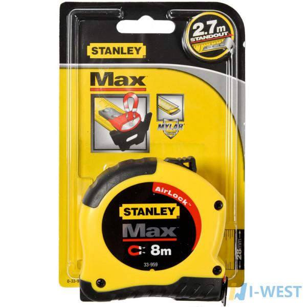 Рулетка "Max" магнітна STANLEY 0-33-959 Рулетка "Max" магнітна STANLEY 0-33-959