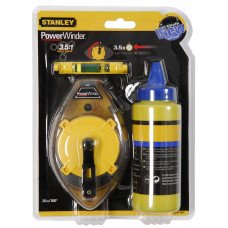 Комплект: шнур розмічальний, крейдяний порошок і підвісний рівень STANLEY 0-47-465